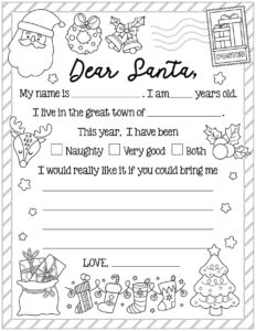 15 Christmas List Coloring Pages – My Coloring Spot