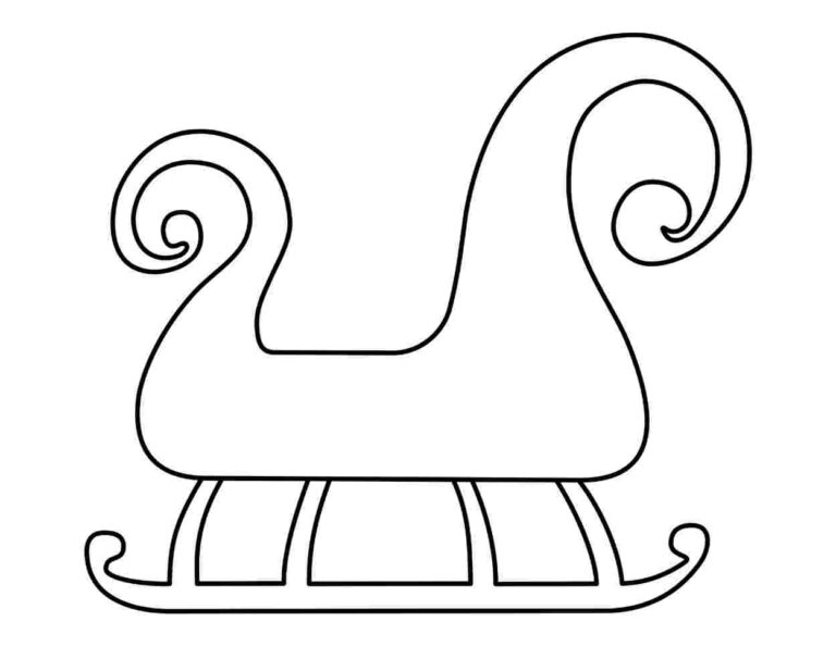 10 Festive Sleigh Coloring Pages – My Coloring Spot