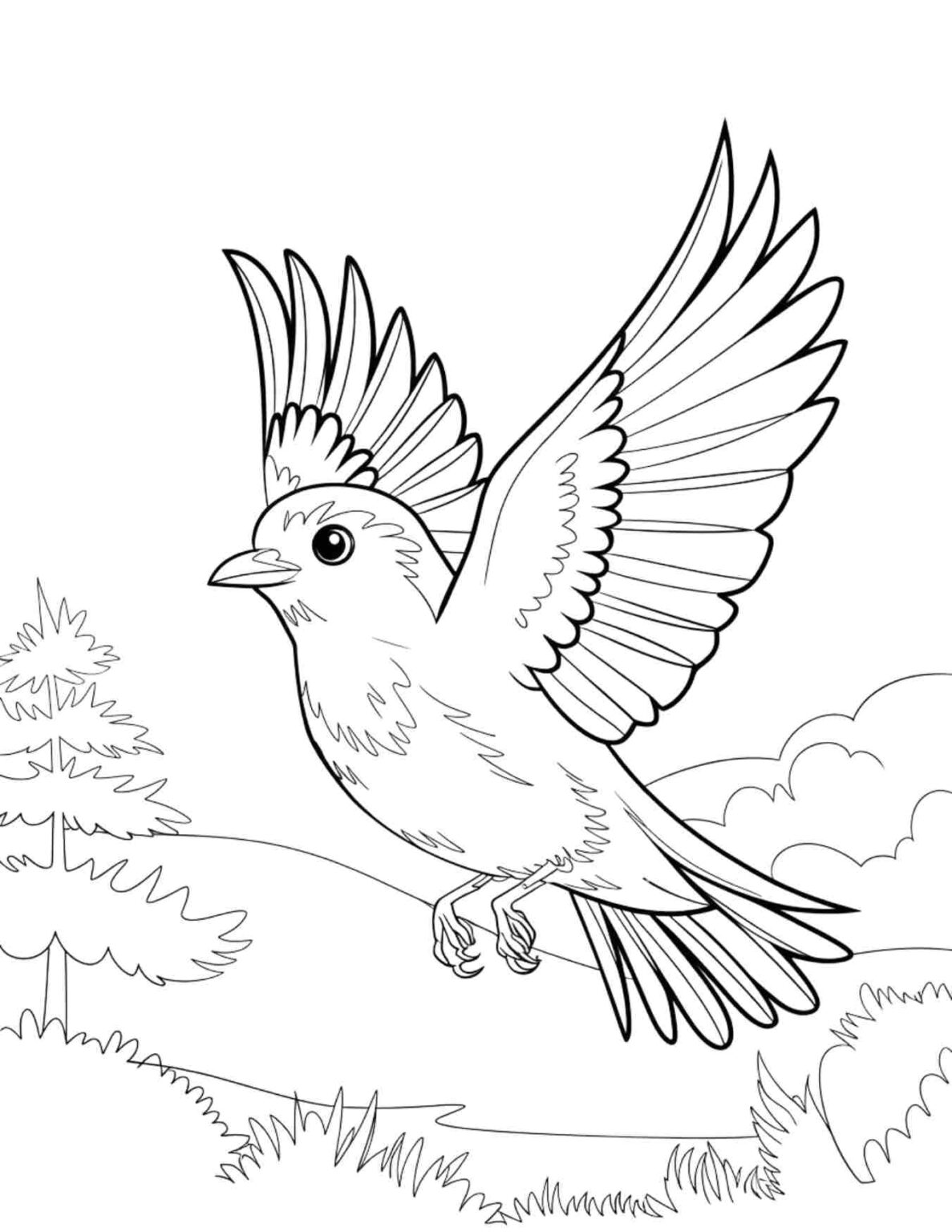 15 Free Bluebird Coloring Pages for Kids and Adults (PDF Printables