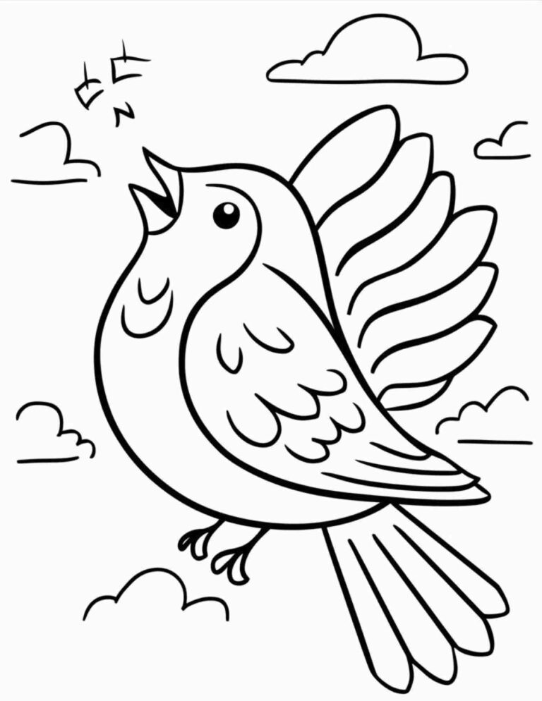 15 Free Bluebird Coloring Pages for Kids and Adults (PDF Printables