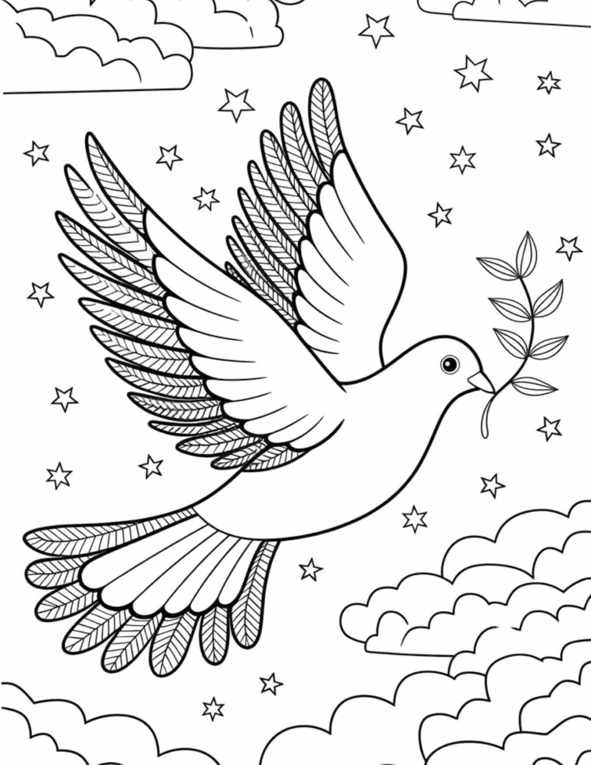 14 Beautiful Dove Coloring Pages For Peaceful Moments My Coloring Spot