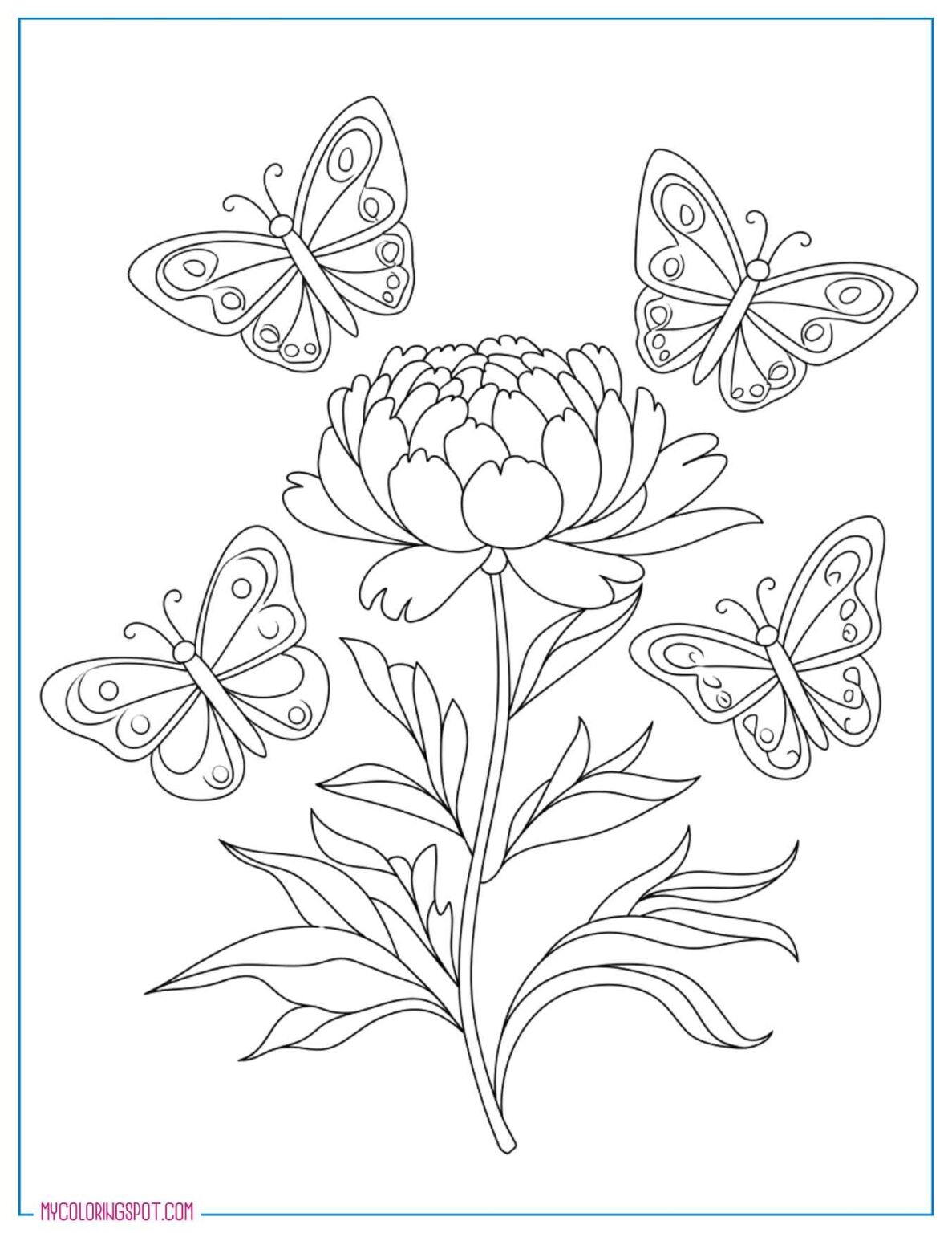 20 Free Peonies Coloring Pages for Adults and Kids – My Coloring Spot