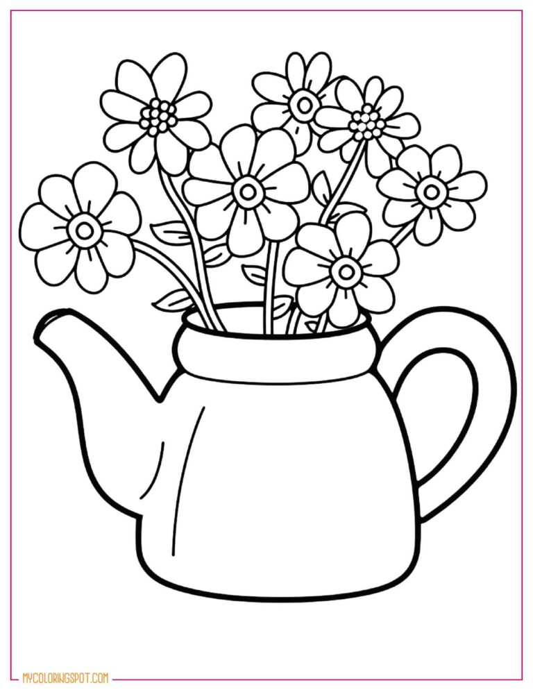 Spring Tea To Color 37 Tea Coloring Pages: Free Printables for Relaxing Moments – My ...