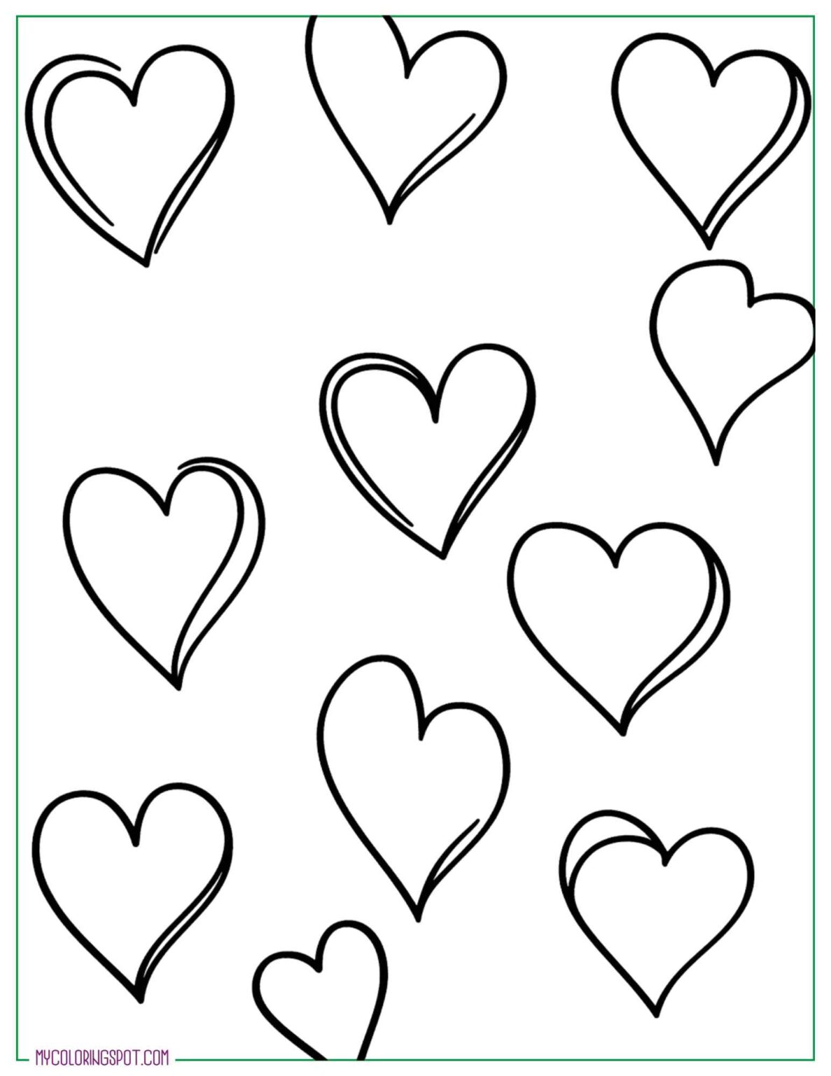 Heart Free Coloring Page Heart Free Coloring Page
