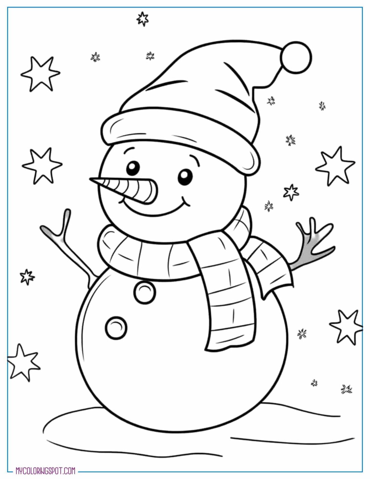 25 Free Snowman Coloring Pages for Kids and Adults This Winter – My ...