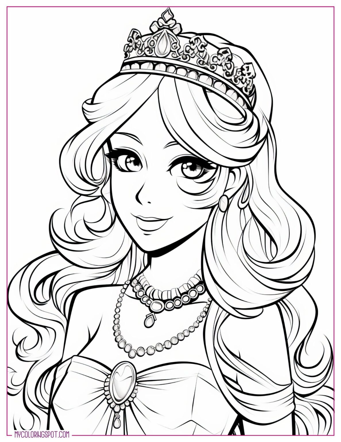 25 Enchanting Princess Coloring Pages for Creative Fun – My Coloring Spot