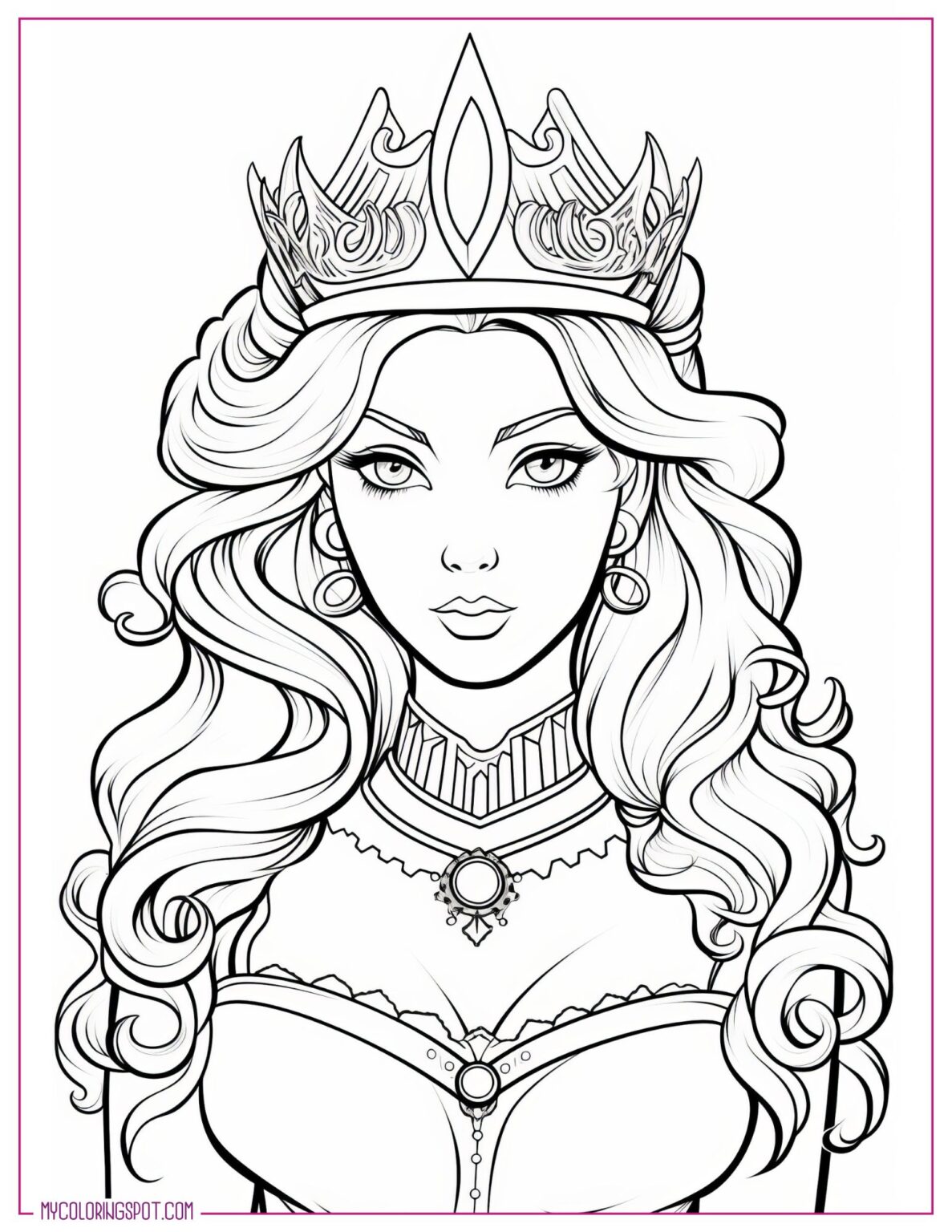 25 Enchanting Princess Coloring Pages for Creative Fun – My Coloring Spot