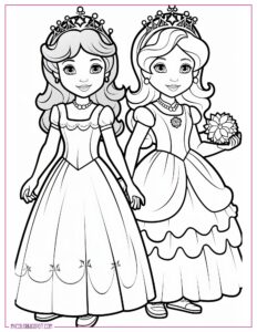 25 Enchanting Princess Coloring Pages for Creative Fun – My Coloring Spot